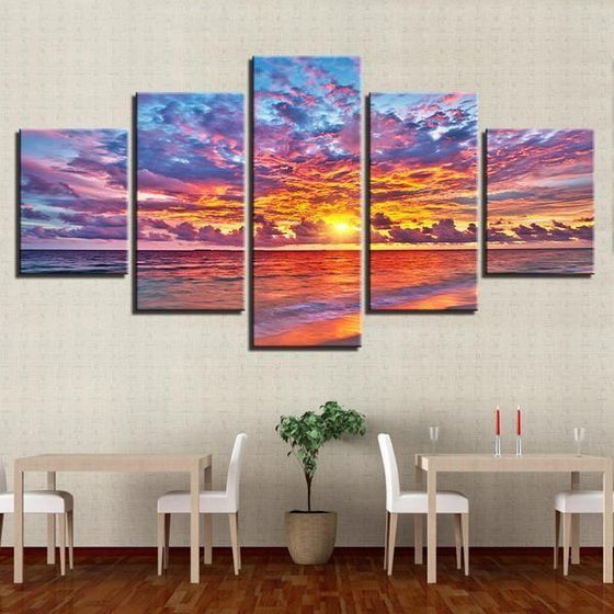 Wall Art Beach Canvas Sunset Decor