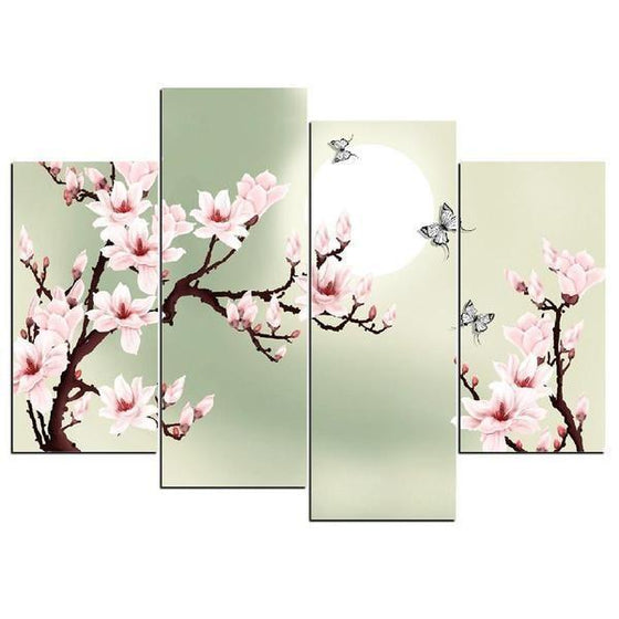Cherry Blossoms With Sunlight Canvas Wall Art Prints