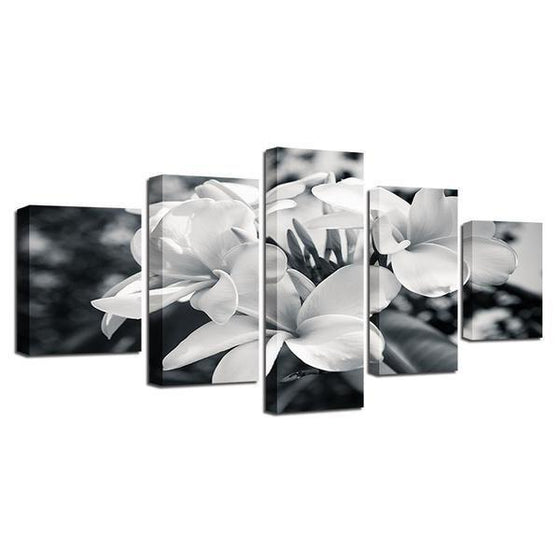 Black And White Flower Plant Canvas Wall Art Prints