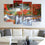 Wall Art Glass Waterfall Canvases