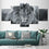 Wall Art Lion Black And White Canvas