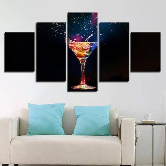 Colorful Cocktail Canvas Wall Art Home Decor