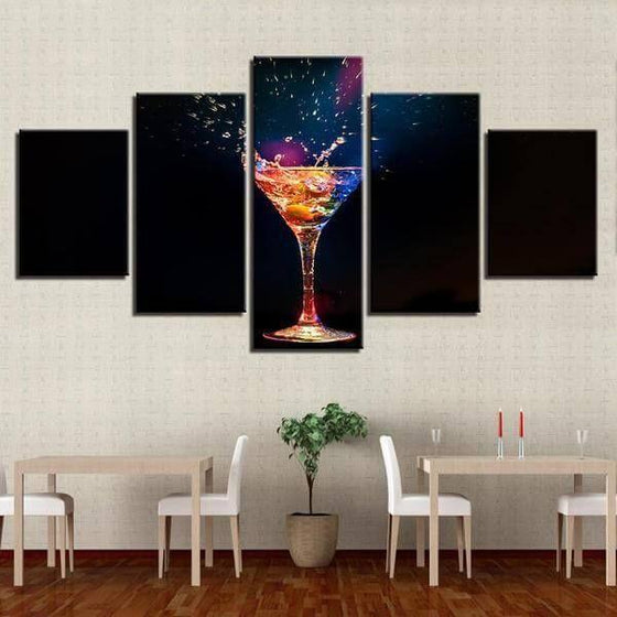 Colorful Cocktail Canvas Wall Art Decor