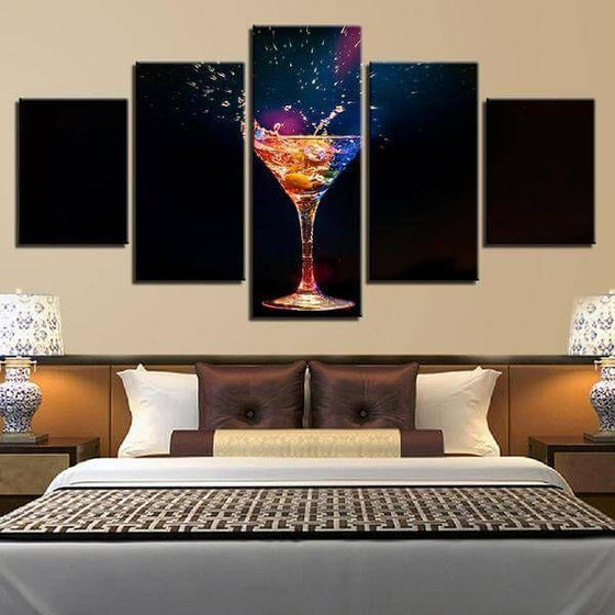Colorful Cocktail Canvas Wall Art Bedroom