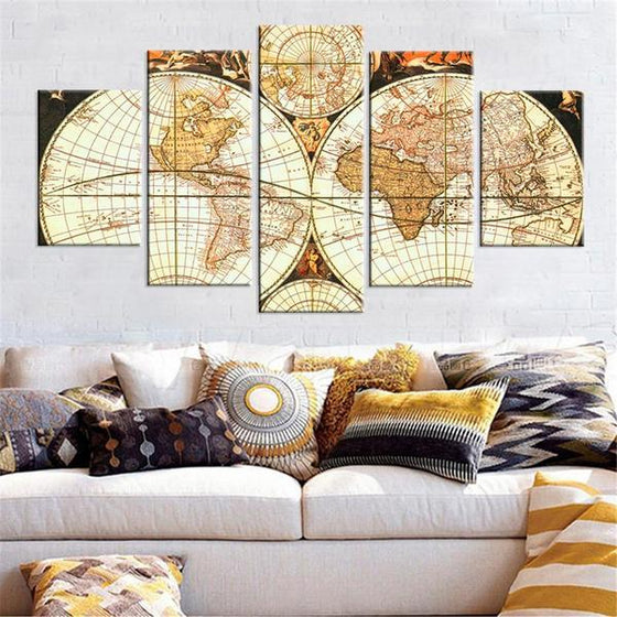 Wall Art Map Of The World Ideas