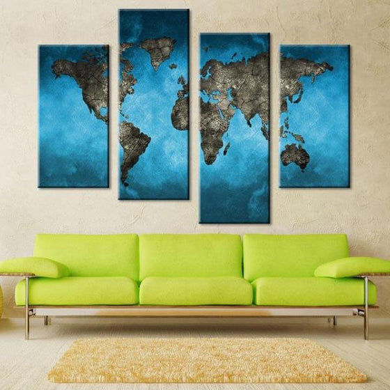 Wall Art Map Of The World Prints
