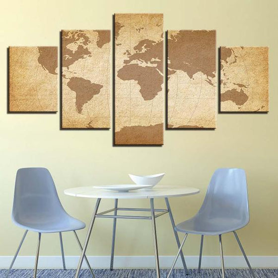 Wall Art Map Of The World