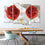Captivating Red Roses Canvas Wall Art Dining Room