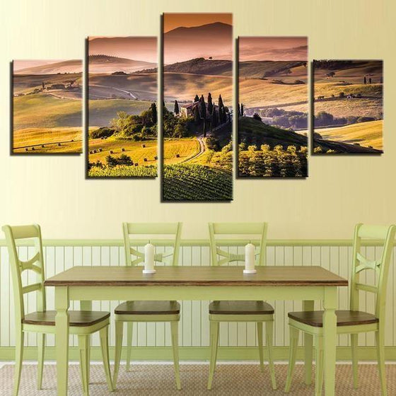 Alban Hills Of Frascati Canvas Wall Art Dining Room