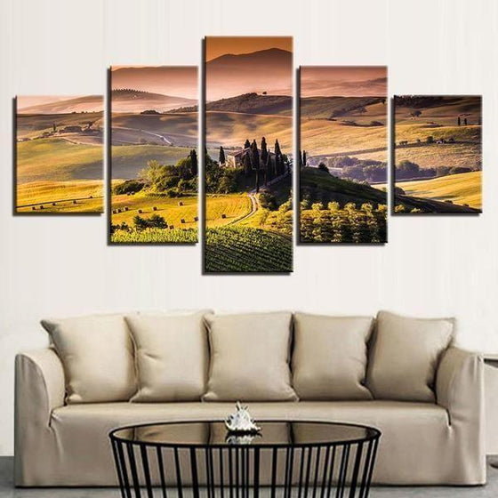 Alban Hills Of Frascati Canvas Wall Art Living Room