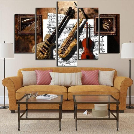 Wall Art Of Musical Instruments