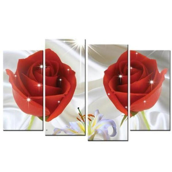 Captivating Red Roses Canvas Wall Art Prints