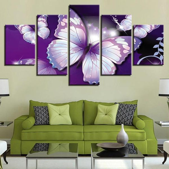 Wall Art Purple Butterfly
