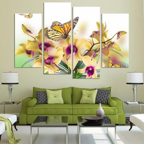 Wall Art Purple Flowers Canvases