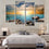 Calm Blue Sea & Sunset Canvas Wall Art Bedroom