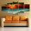 Beach Landscape & Sunset Canvas Wall Art Living Room