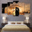 Couple Silhouette Under Sunset Canvas Wall Art Bedroom