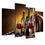 Wine Bottles And Glasses Canvas Wall Art Prints