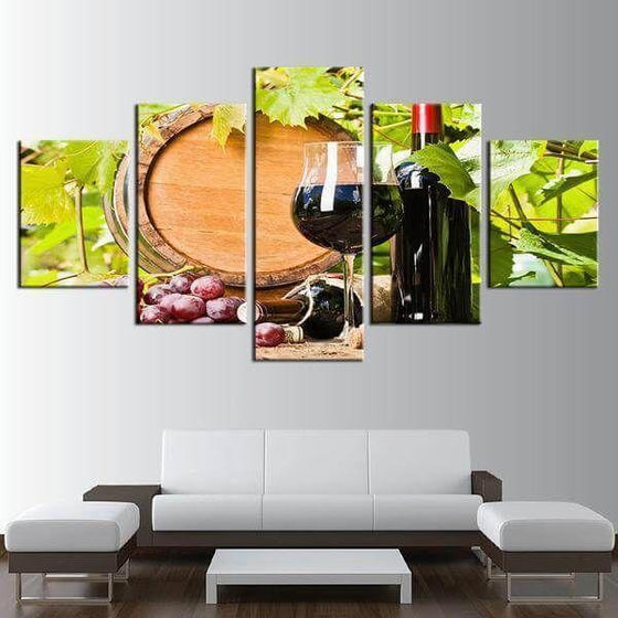 Red Grape Wine Canvas Wall Art Prints