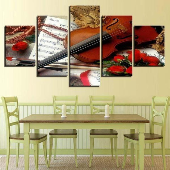 Wall Art With Music Theme Canvas