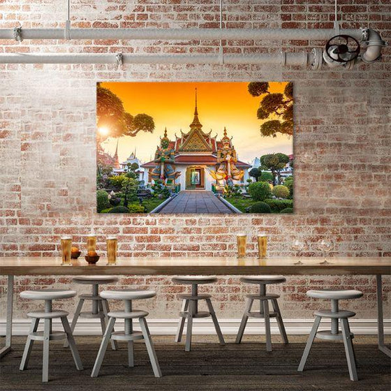 Wat Arun Buddhist Temple Canvas Wall Art Dining Room