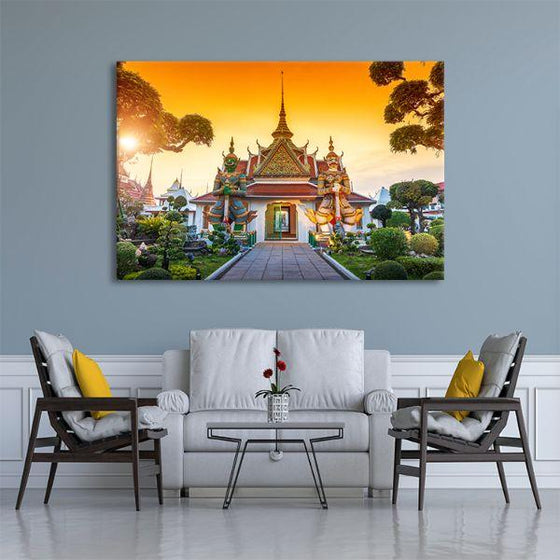 Wat Arun Buddhist Temple Canvas Wall Art Living Room