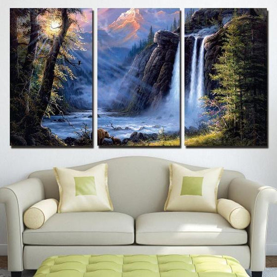 Waterfall Canvas Wall Art Canvases
