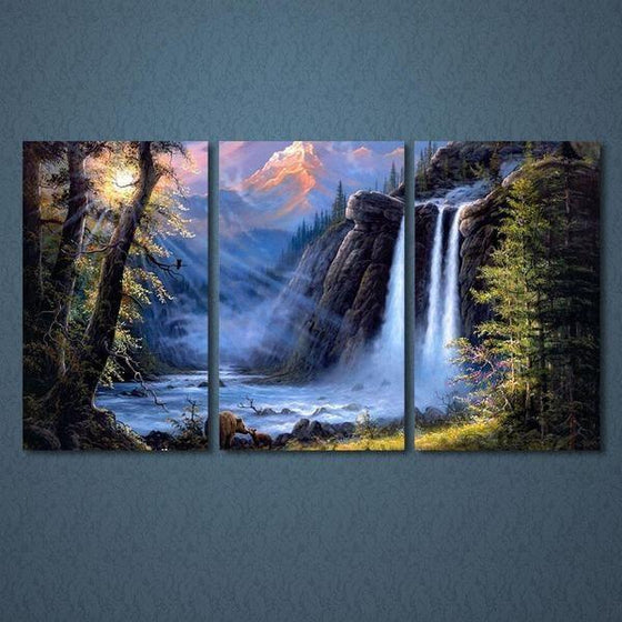 Waterfall Canvas Wall Art Print
