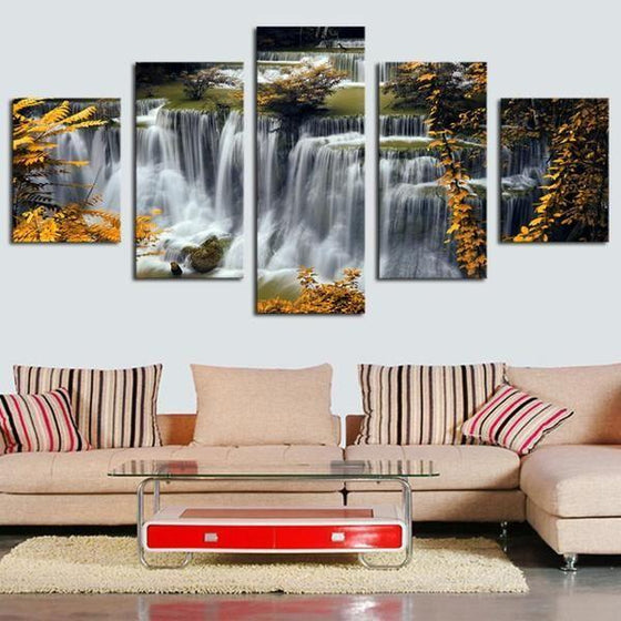 Waterfall Glass Wall Art Canvases