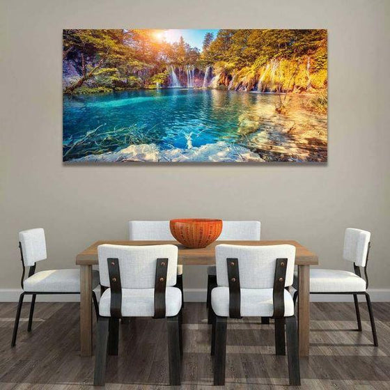 Waterfalls Scenic Landscape Wall Art Dining Room