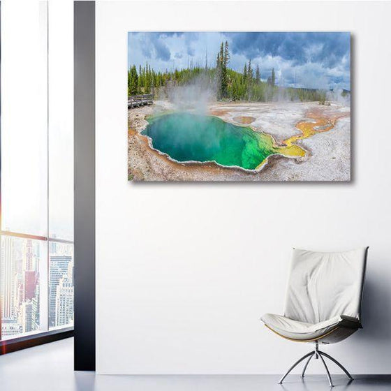 West Thumb Geyser Canvas Wall Art Bedroom