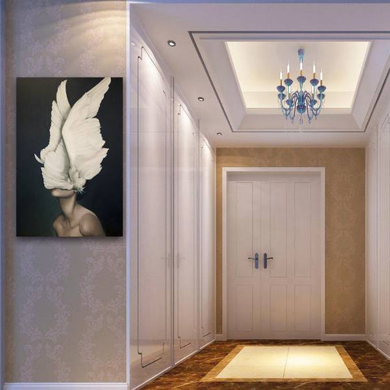 White Angel Wings Wall Art Bedroom