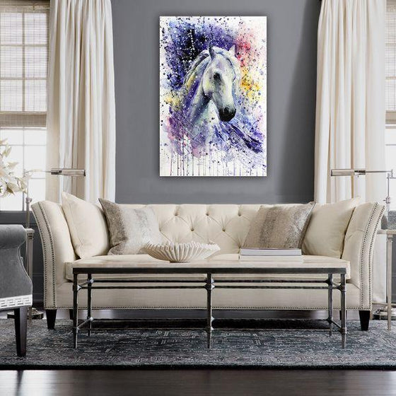 White Horse Head Canvas Wall Art Ideas