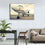 White Jet Plane 1 Panel Canvas Wall Art Dining Room