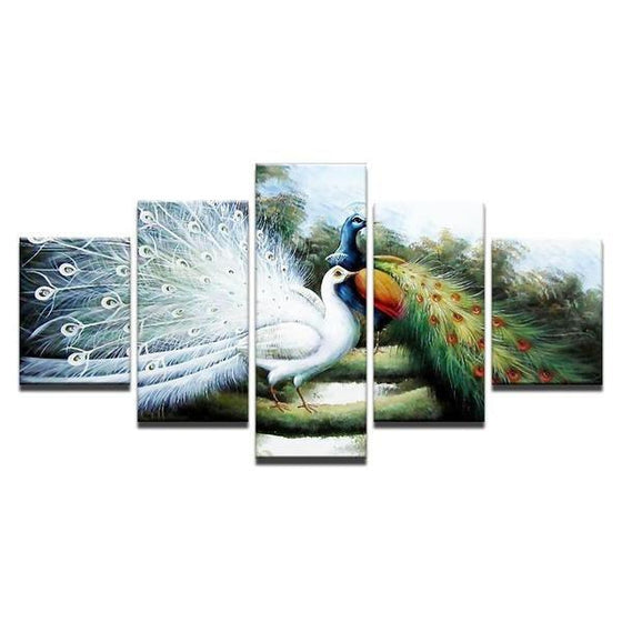 White Peacock Wall Art Print