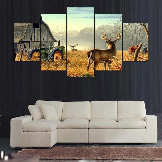 Whitetail Deer Wall Art Canvas