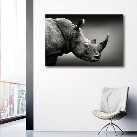 Wild Rhinoceros Canvas Wall Art Print