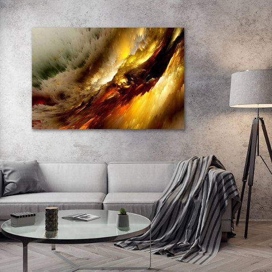 Wild Sea Wave Abstract Canvas Wall Art Living Room