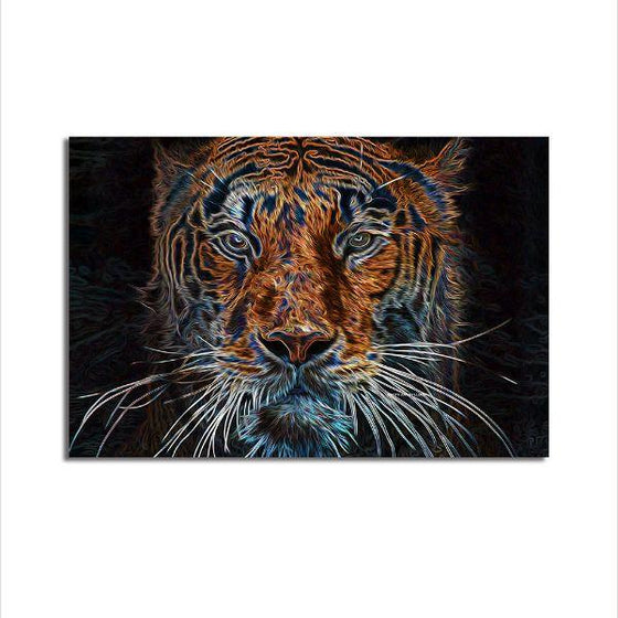 Wild Tiger Head Canvas Wall Art