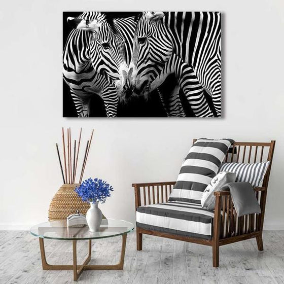 Wild Zebra Couple Canvas Wall Art Ideas