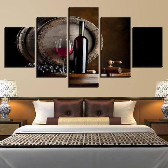 Barrel Aged Red Wine Canvas Wall Art Bedroom