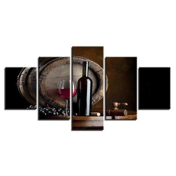 Barrel Aged Red Wine Canvas Wall Art