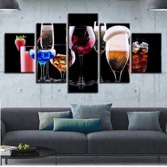 Cocktails Canvas Wall Art Home Decor