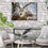 Winter Deer Head Canvas Wall Art Living Room