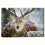 Winter Deer Head Canvas Wall Art