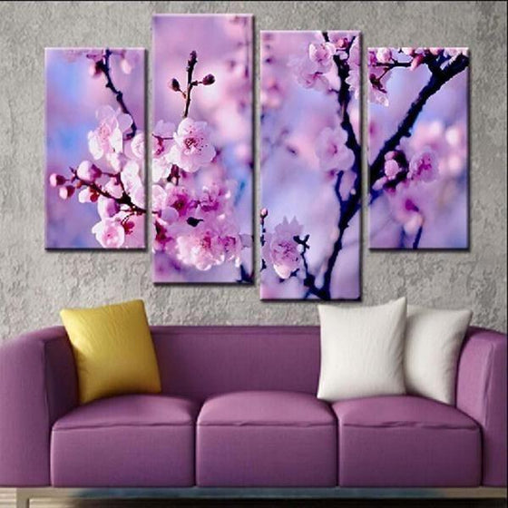 Cherry Blossom Canvas Wall Art Living Room
