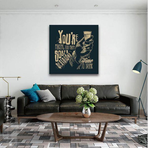 Witty Decision Making Quotes Canvas Wall Art Living Room