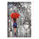 Woman With Red Umbrella Canvas Wall Art