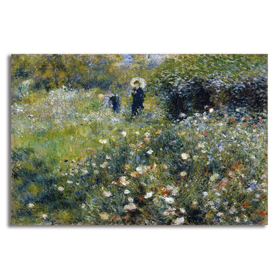 Woman With Umbrella By Renoir Canvas Wall Art