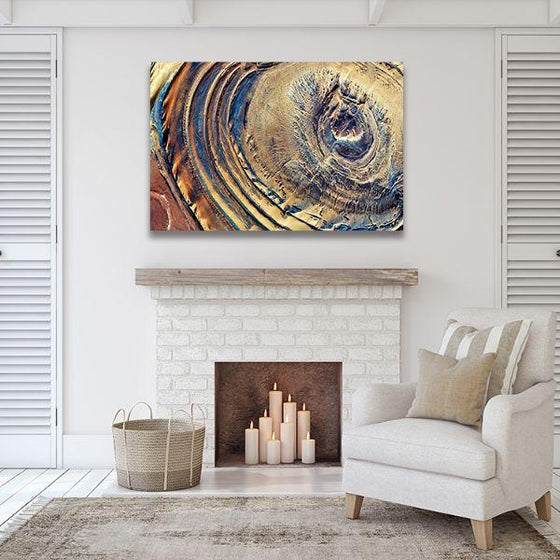 Wooden Texture Abstract Canvas Wall Art Print